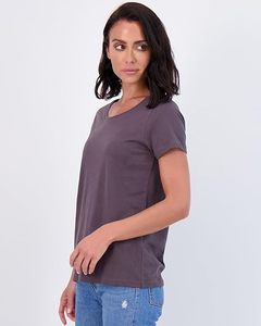 เสื้อยืดคอกลมแขนสั้นผ้าฝ้ายทรงคลาสสิกสำหรับผู้หญิงใส่ฤดูร้อน - Product Image 5