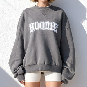 Sudadera de Invierno de Alta Calidad con Cuello Alto, Personalizada, de Felpa Suave, con Bordado de Algodón, de Secado Rápido para Mujer - Product Image 1