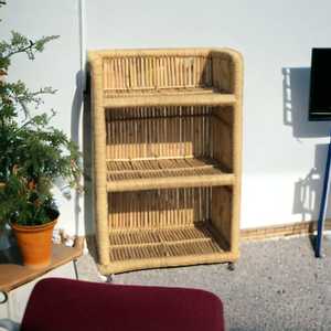 Top Quality Handmade Natural Bamboo Fiber Rectangular 3 Shelf Wicker Storage for Outdoor Indoor Use <b>Shelve</b> Organizer - Product Image 4