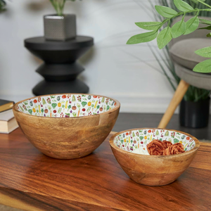 Bol en émail en bois de manguier de qualité supérieure Vaisselle de service sûre personnalisée pour Restaurants Cafés Hôtels Approvisionnement en vrac Usine Prix de gros - Product Image 5