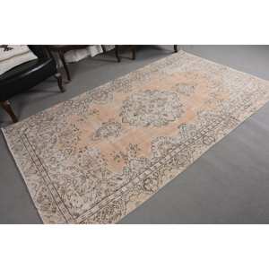 Tapis en laine fait main Beige Orange classique 5.2X8.9 pieds Design Patchwork turc pour salon Rectangle couloir Latex 4m tapis de chevet - Product Image 4