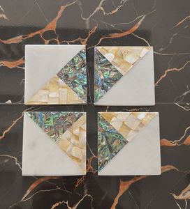 Posavasos Hexagonales de Mármol Natural de Alta Calidad para Bebidas, Posavasos Aislantes de Mármol, Posavasos de Piedra - Product Image 2