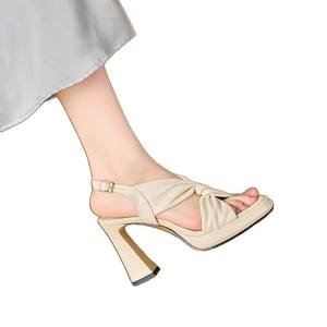 Zapatos Mary Jane de Estilo Francés para Primavera y Verano, Zapatos Planos de Cuero con Suela Gruesa de Estilo Británico Retro, Zapatos de Tacón Alto Dulces y Elegantes - Product Image 5