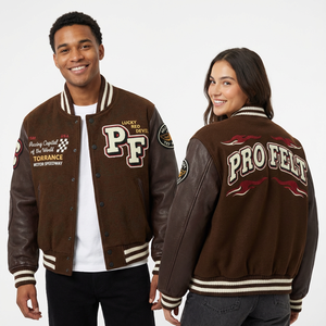 Vestes universitaires personnalisées en gros de style américain pour l'hiver et l'automne, logo personnalisé, vestes de baseball pour hommes, veste de collège pour hommes - Product Image 5