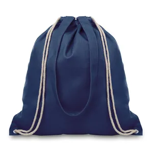 Customizable MOIRA <b>Canvas</b> <b>Drawstring</b> Sportpacks Promotional Merchandising <b>Bag</b> - Product Image 2
