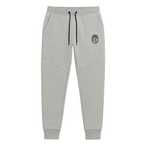 Pantalones Deportivos de Felpa Técnica para Hombre en Gris Claro, Ligeros, Cálidos, para Entrenamiento Atlético, Corte Ajustado, Ropa Deportiva Premium, Pantalones Deportivos - Product Image 1