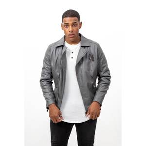 Veste en simili cuir pour homme avec col roulé grenat, vêtement d'extérieur respirant pour l'hiver, Imperio Shop Imp8006 - Product Image 3