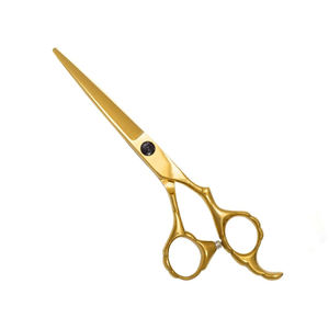 Ciseaux de coiffure avec poignée de dragon Ciseaux de coiffeur couleur or avec repose-doigts fixes pour la beauté - Product Image 2