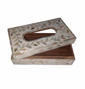 Boîte à mouchoirs multifonctionnelle écologique faite à la main en nacre rectangulaire personnalisée de luxe Serviette d'hôtel Décoration de table en usine directe - Product Image 1