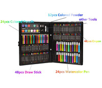 Bview Set de dessin pour enfants Set de papeterie de haute qualité pour l'école Stylos à dessin Crayons Fournitures d'art