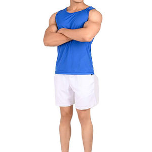 Pas cher prix hommes sans manches respirant couleur unie débardeur personnalisé prix pas cher dernier style hommes débardeurs - Product Image 3