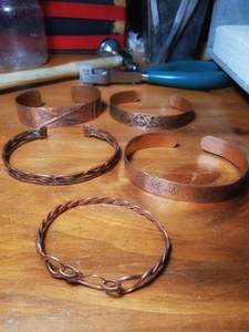 สร้อยข้อมือทองแดงบริสุทธิ์ปรับได้สร้อยข้อมือสไตล์ทางศาสนาเป็นมิตรต่อสิ่งแวดล้อม - Product Image 3