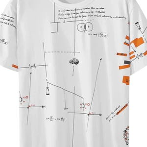 Custom Sublimation Print <b>Tshirt</b> Science Formula Graphic Tee Unisex Casual <b>Polyester</b> Summer Top OEM ODM High Quality Printed - Product Image 5
