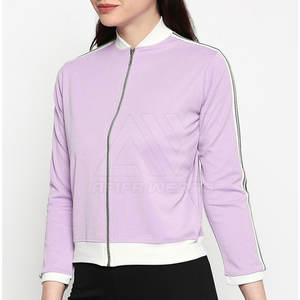 Chaqueta Bomber de manga larga con cuello de pie para mujer, chaqueta Bomber de alta calidad 2024 para mujer - Product Image 3