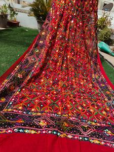 Colorido bordado Raajsthani Dupatta, bufanda, trabajo de espejo de plástico pesado Dupatta, Bandhej Dupatta, regalo para ella, recuerdo de devolución - Product Image 5