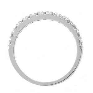 Alliance empilable en or blanc 14 carats avec diamant de 0,25 carat, bijoux de qualité supérieure - Product Image 2