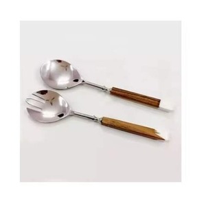 Serveur de salade en acier inoxydable de haute qualité pour servir la salade avec poignée en résine ensemble de couverts en métal nouveau look pour ustensiles de cuisine à la maison - Product Image 5
