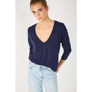 Blusa de Manga Larga con Cuello en V - Product Image 1