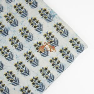 Nouveau tissu Dabu fait main 100% coton, imprimé floral, respirant, pour robes femme, tissu d'été - Product Image 6