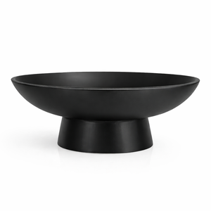 Tazón para Servir de Piedra Natural Hecho a Mano con Base de Pedestal de Madera Sólida, Tazón Decorativo para Frutas para la Mesa de Comedor de la Cocina - Product Image 2