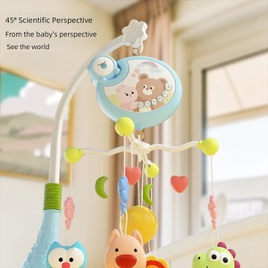Mobile musical rotatif pour berceau avec télécommande, jouets suspendus, projection d'ours de dessin animé et <span class=keywords><strong>hochet</strong></span> pour bébé - Product Image 4