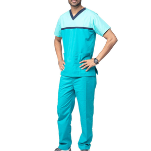 Nouvel ensemble d'uniformes médicaux unisexes cousus sur mesure, confortables, anti-plis, respirants, extensibles, en tissu peigné de qualité supérieure - Product Image 1