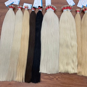 100 couleur de cheveux humains extensions de cheveux en vrac soyeux lisse luxe cheveux vietnamiens en vrac prix de gros - Product Image 2