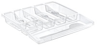 Afossa Plateau de rangement pour couverts multifonctionnel à 7 couches en plastique transparent écologique, style américain, logo personnalisable, pour la maison