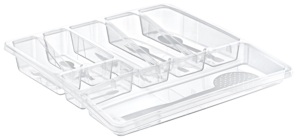 ถาดใส่อุปกรณ์ครัวแบบใส เป็นมิตรกับสิ่งแวดล้อม สำหรับลิ้นชักห้องครัวและห้องน้ำ มีช่องใส่หลายช่อง ประหยัดพื้นที่ - Product Image 5