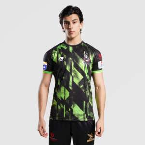 ชุดฝึกซ้อมเสื้อยืดถักโพลีเอสเตอร์ 100% ของลาฮอร์ กาลันดาร์ส คัสตอม พร้อมดีไซน์ลายพิเศษและการพิมพ์แบบระเหิด - Product Image 1