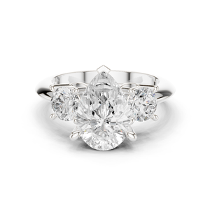 14K <b>Adjustable</b> <b>Silver</b> <b>Ring</b> with Crystal Stone Fashion Jewelry - Product Image 3