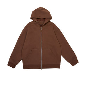 Nouveaux sweats à capuche pour femmes zippés à la mode 100% coton sweats à capuche respirants et à séchage rapide - Product Image 1