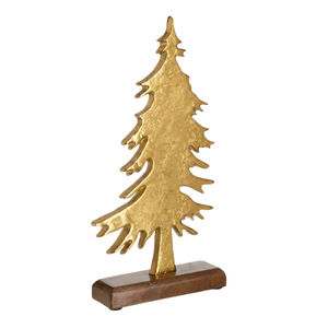 Luxurious Black Metal <b>Christmas</b> <b>Tree</b> Sculpture With Wooden <b>Base</b> Modern Tabletop Home Decor <b>For</b> <b>Christmas</b> Decorations Best Price - Product Image 6