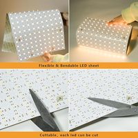 Rétro-éclairage LED souple Sgeet Dimmable papier couleur unique mince feuille de bande LED 1LED panneau découpé Led bande lumière matrice feuilles 3000K