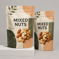 Sachet Doypack refermable de qualité alimentaire pour noix grillées mélangées, résistant à l'humidité et aux odeurs, pour aliments pour animaux de compagnie et chewing-gum