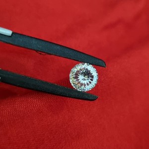 8 mm forme ronde portugaise coupe Moissanite diamant belle Moissanite gris clair VVS clarté faisant pour bijoux personnalisés - Product Image 5