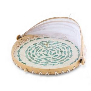 Cubreplatos de Nácar Hecho a Mano para Mesa de Comedor, Protección de Alimentos y Estilo Interior Natural de Vietnam - Product Image 1