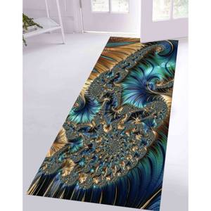 Tapis imprimé abstrait : Tapis moderne, doux, grand format pour salon, avec poils doux - Product Image 3