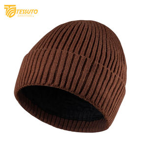 Unisex Thick Knitted Winter Beanie Jacquard Fabric Skull <b>Cap</b> <b>for</b> <b>Men</b> and Women Cuffed Beanies - Product Image 1