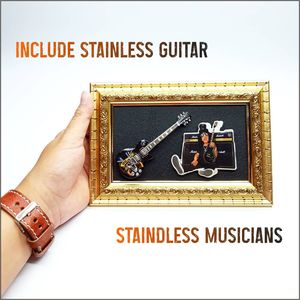 Đàn GUITAR Khung Nhạc Vàng Với Nhạc Sĩ Trang Trí Không Gỉ - Product Image 4