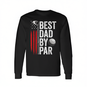 Camiseta de Manga Larga con Bandera Americana para Papá Golfista, Camisetas Polo Promocionales para Golfistas, el Mejor Regalo para el Día del Padre - Product Image 2
