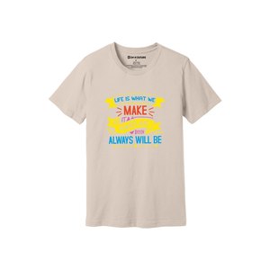 เสื้อยืดผ้าฝ้าย100% พิมพ์ลายด้วยความมีน้ำใจขนาด160 180ถึงหนักมี12สีที่สามารถปรับแต่งดีไซน์และการจัดวางของคุณเองได้ - Product Image 1