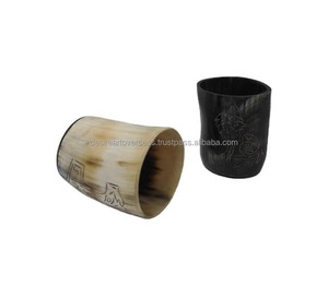Tasse en verre à liqueur en corne de style nautique de luxe Ustensiles de cuisine polis de haute qualité pour un usage domestique à bas prix - Product Image 2
