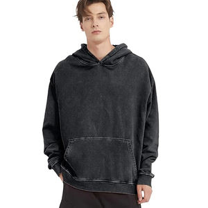 เสื้อฮู้ดซักแบบกรดขนาดใหญ่สำหรับผู้ชายเสื้อผ้าแบบสวมหัวแนวสตรีทวินเทจแฟชั่นแบบกำหนดเอง - Product Image 2