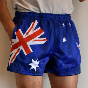 Nouveau design personnalisé votre logo Mesh Footy Shorts Rugby Football Wear vente en gros unisexe blanc Polyester Rugby Shorts pour homme - Product Image 3