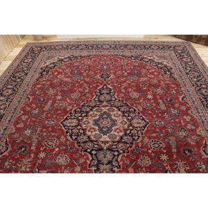 Tapis turc vintage, tapis de 9,3 x 11,6 pieds, tapis en laine rouge patchwork - Product Image 3