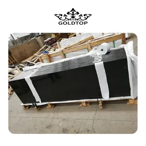 GOLDTOP OEM/ODM Black Granito noir High quality absolute kitchen countertop design shanxi black granite home decoration