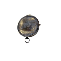 Boussole de poche UV moderne en laiton sur mesure, cadran solaire, horloge de navigation, finition polie, diamètre 8 cm, artisanat métallique fait main d'origine européenne