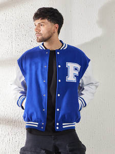 Chaqueta universitaria de lana de nuevo diseño para hombre, tipo de cierre, bolsillos con botones, chaqueta Bomber de béisbol universitaria de Letterman cálida para hombre - Product Image 6