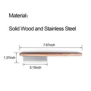 Peine portátil de madera fácil de usar para mascotas para depilación de gatos, eliminación de nudos, peine para pulgas limpio de belleza, peine para pulgas para perros, suministros para mascotas - Product Image 2